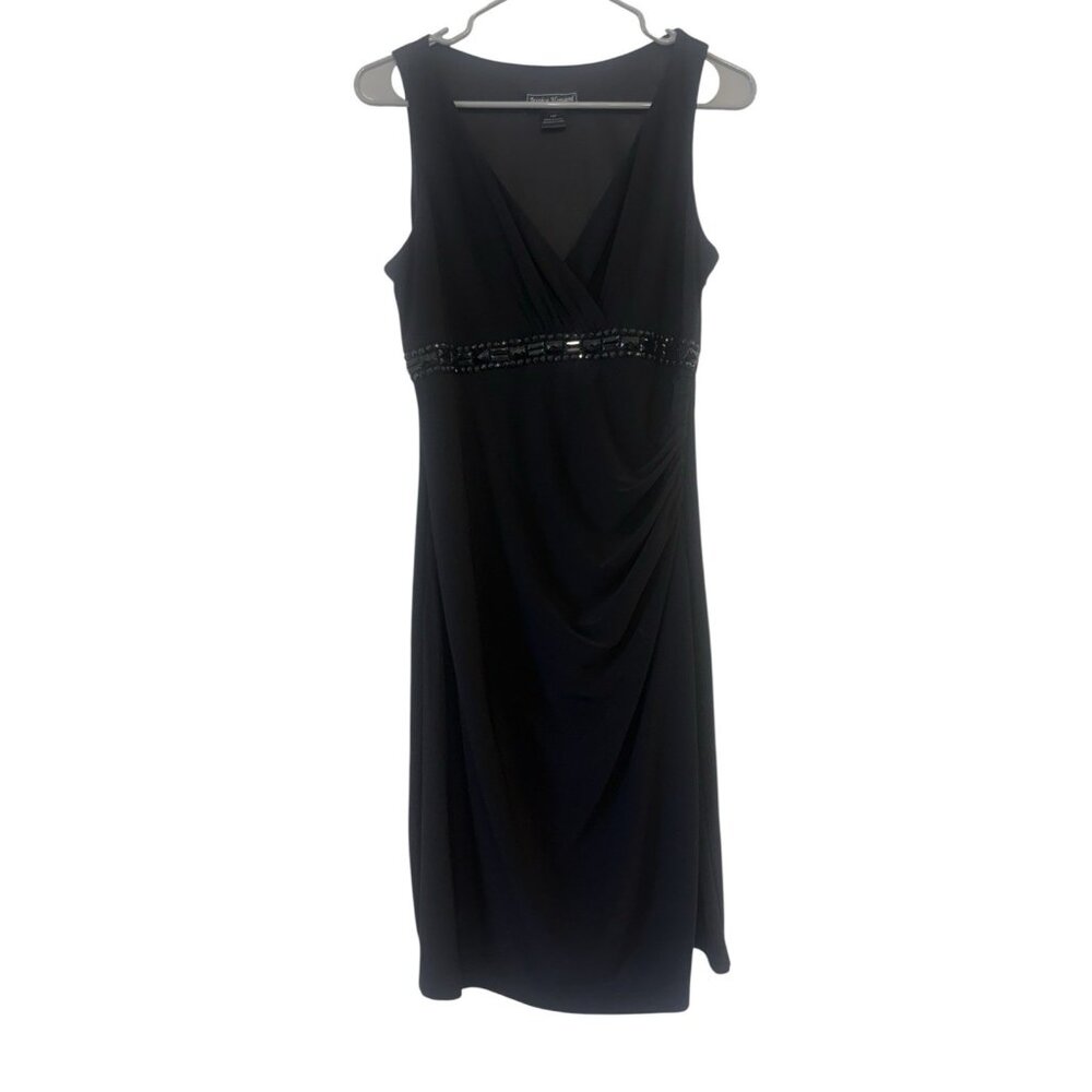 Women's Jessica Howard Embellished Black Cocktail Dress, Size 10P